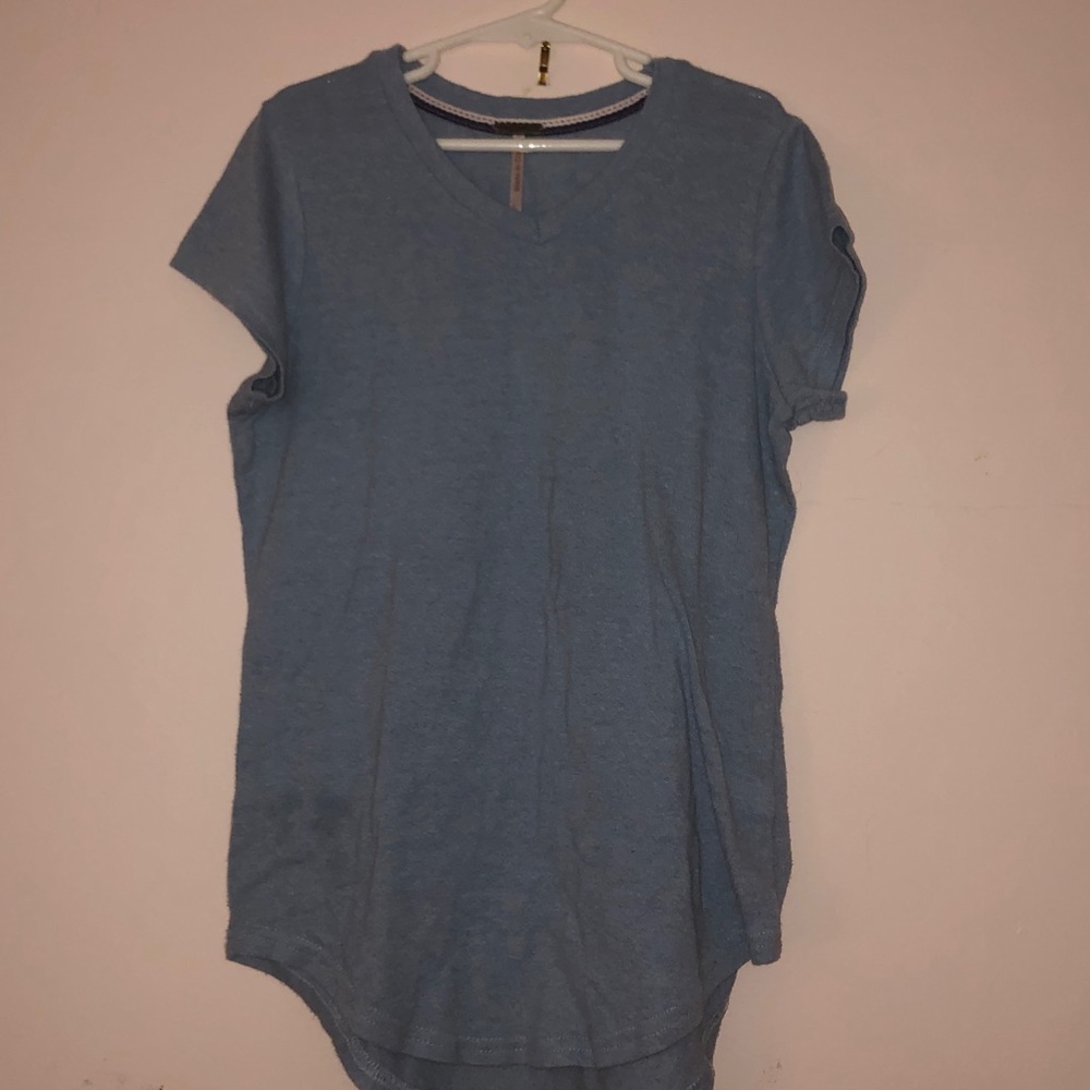 light blue t-shirt